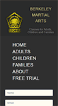 Mobile Screenshot of berkeleymartialarts.com